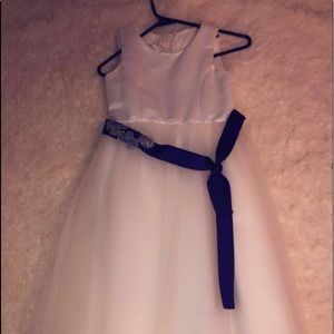 White flower girl dress